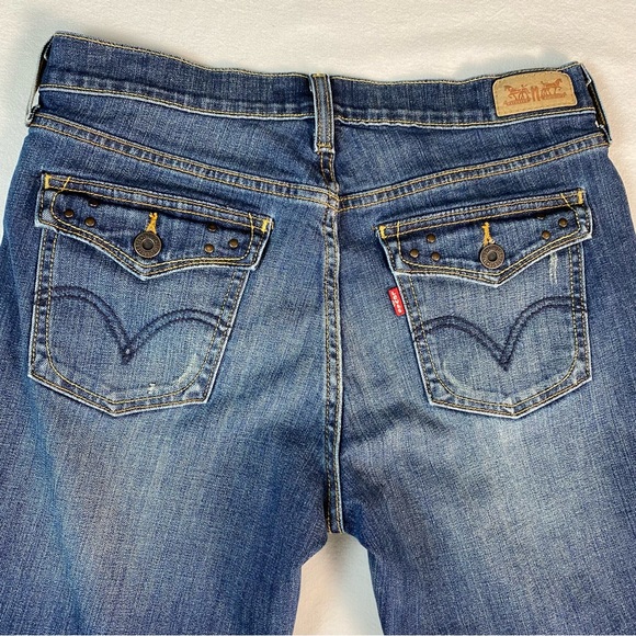 Levi’s Women’s 515 Bootcut Jeans Back Flap Pockets Embroidered Studs 28/30 - Picture 6 of 15